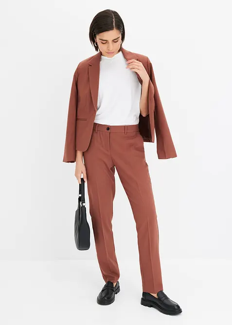 Pantalon de tailleur &agrave; pinces, bonprix