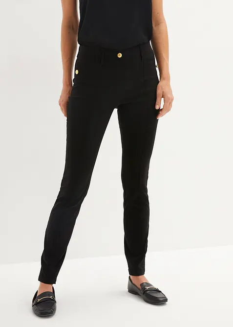 Pantalon extensible à taille élastiquée, viscose majoritaire, bonprix