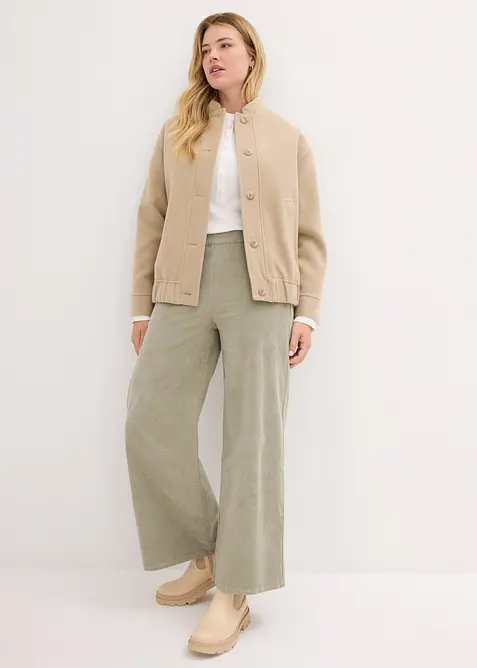 Cordhose mit Bequembund, High Waist, bonprix