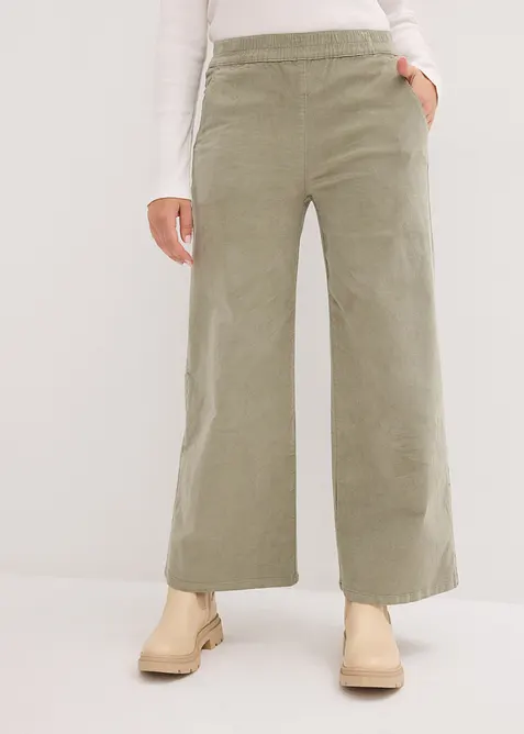 Cordhose mit Bequembund, High Waist, bonprix