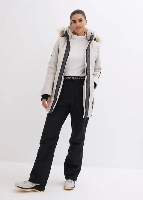 wasserabweisender Outdoor-Kurzmantel mit Fellimitat, bonprix