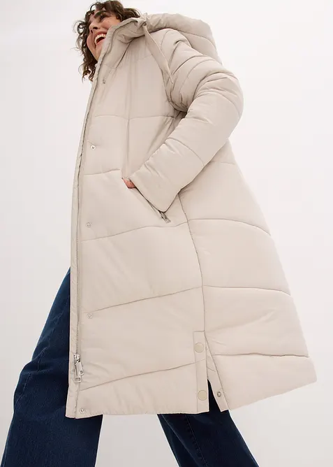 Steppmantel mit Teddyfutter in der Kapuze, bonprix