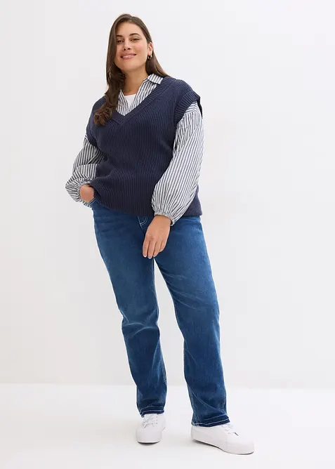 Jean chaud droit, taille haute, bonprix