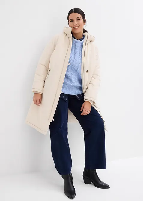 Manteau d&rsquo;hiver avec doublure capuche en polaire peluche, bonprix