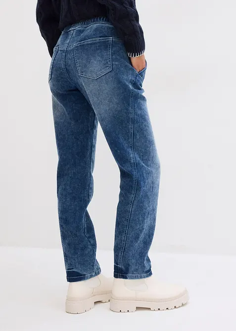 Jean boyfriend taille mi-haute, thermique, bonprix
