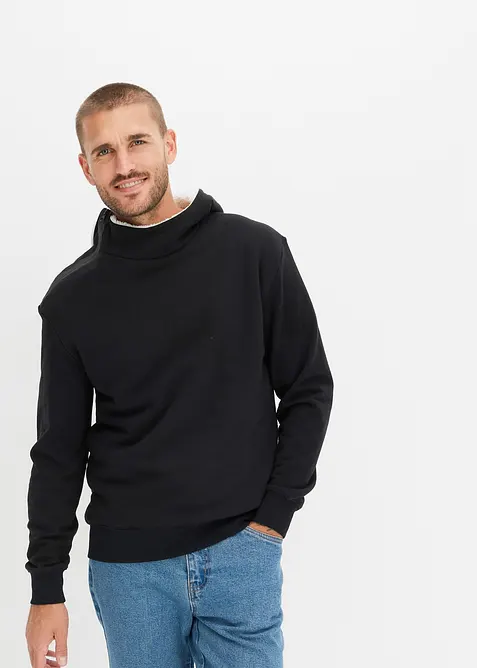 Sweat à capuche avec doublure chaude en sherpa, bonprix