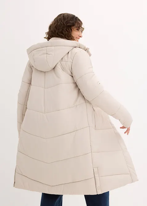 Steppmantel mit Teddyfutter in der Kapuze, bonprix