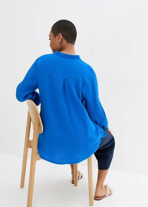 Longbluse aus luftigem Musselin, bonprix