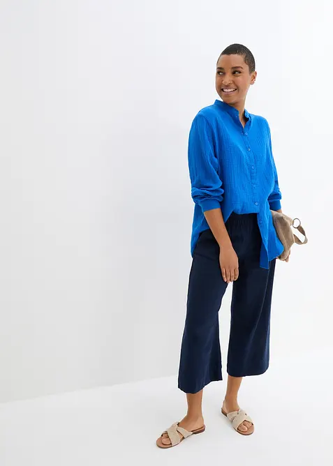 Longbluse aus luftigem Musselin, bonprix