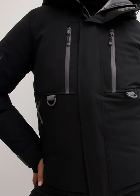 Veste de ski imperméable avec pare-neige, bonprix