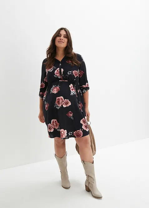 Umstands- und Stillblusenkleid aus fließender Viskose, bonprix