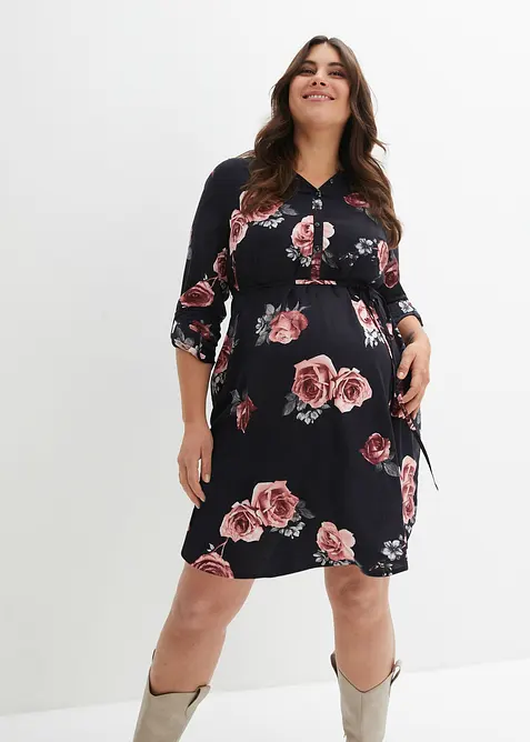 Umstands- und Stillblusenkleid aus fließender Viskose, bonprix