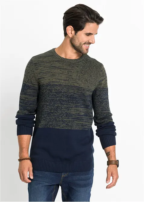 Feinstrickpullover mit Komfortschnitt aus weichem Baumwollmix, bonprix