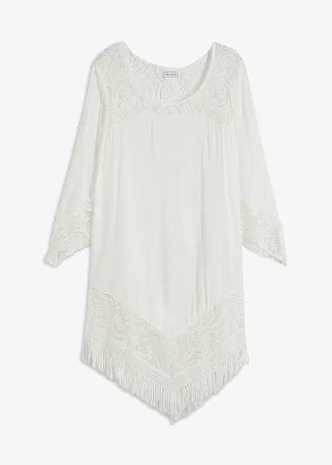 Tunique de plage longue à dentelle, bonprix