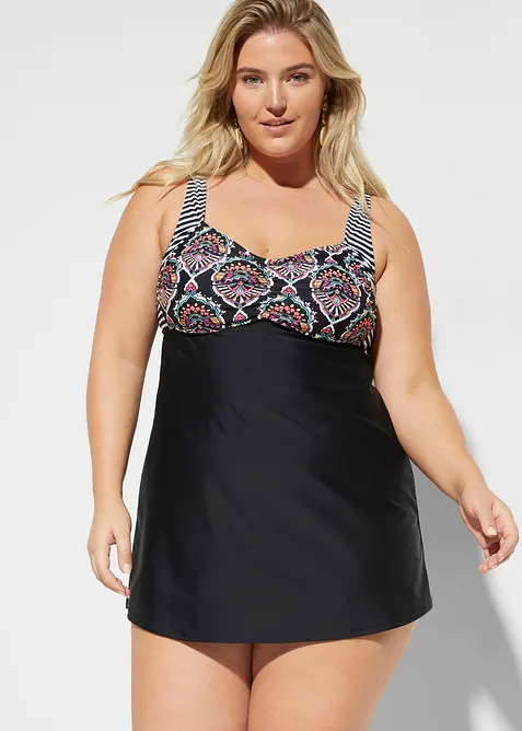 Tankini long avec shorty taille haute (ens. 2 pces), bonprix