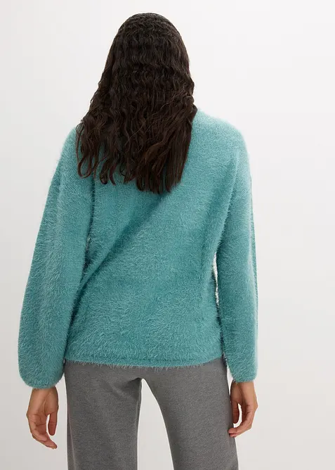 Pullover aus flauschigem Federgarn, bonprix