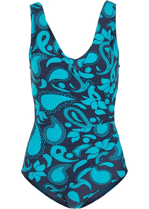 Maillot 1 pièce sculptant effet croisé, maintien léger, bonprix