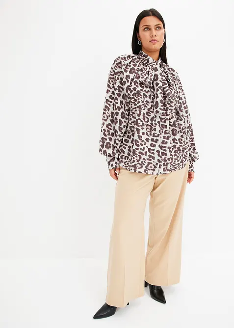 Chemisier &agrave; col lavalli&egrave;re, bonprix