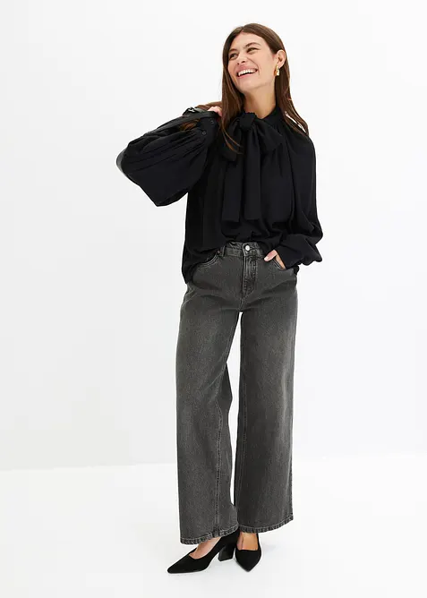 Wide Leg Jeans Mid Waist, bonprix