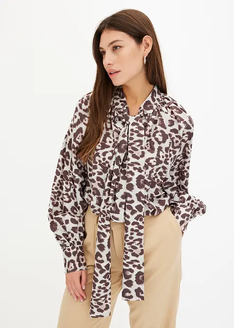 Chemisier à col lavallière, bonprix