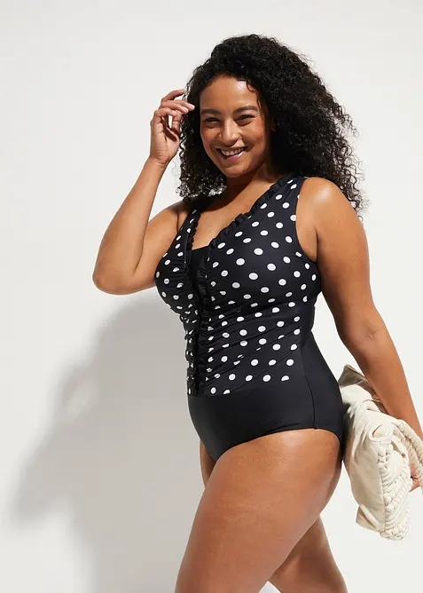 Medium Shape-Badeanzug mit Raffung, bonprix