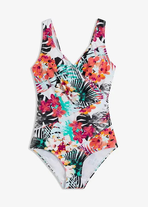 Medium Shape-Badeanzug in Wickeloptik, bonprix