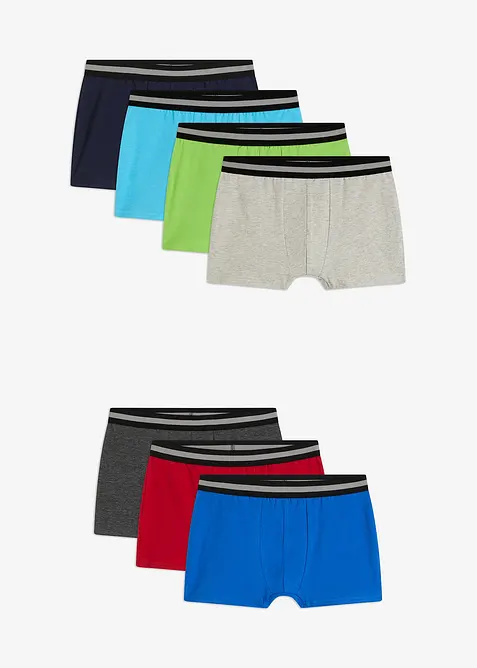 Lot de 7 boxers coton, bonprix