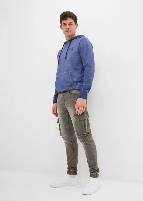 Jean jogger droit en molleton, slim, bonprix
