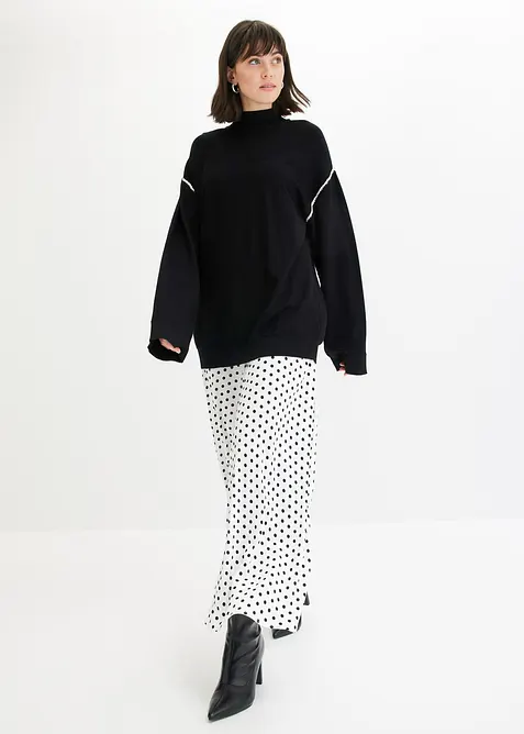 Pull boxy à points décoratifs, bonprix