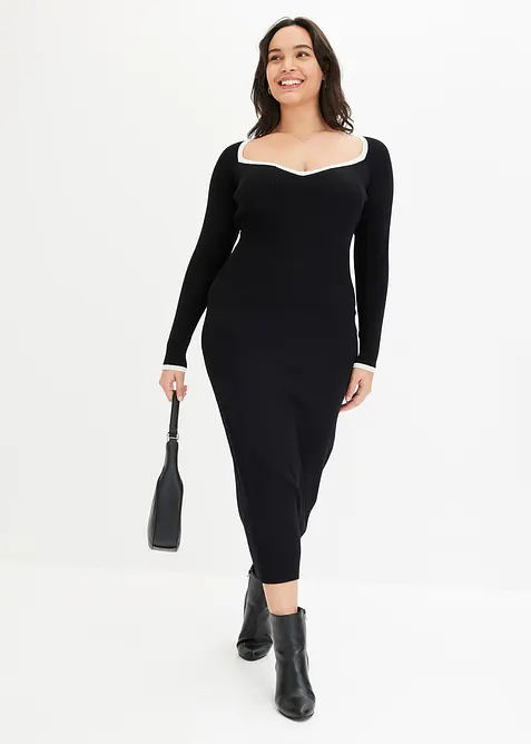 Figurbetontes Strickkleid, bonprix