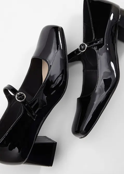Spangenpumps in Lack-Optik, bonprix