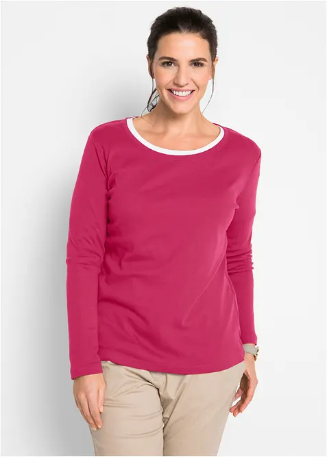 Langarmshirt aus reiner Bio-Baumwolle, bonprix