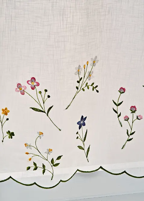 Brise-bise &agrave; broderie florale, bonprix