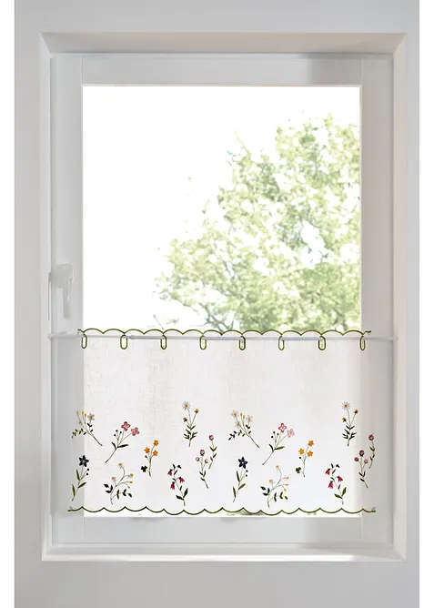 Brise-bise &agrave; broderie florale, bonprix