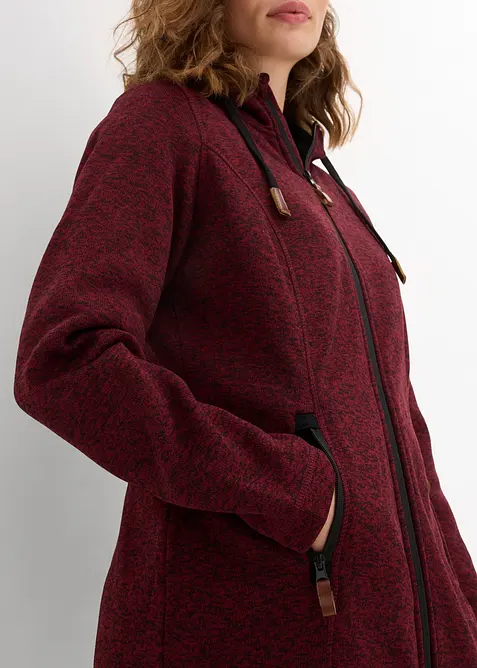 Veste polaire en maille &agrave; capuche, bonprix