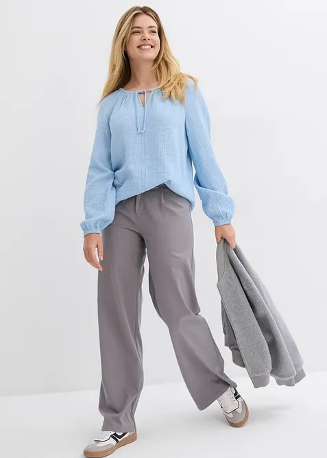 Schlupfbluse aus luftigem Musselin, bonprix