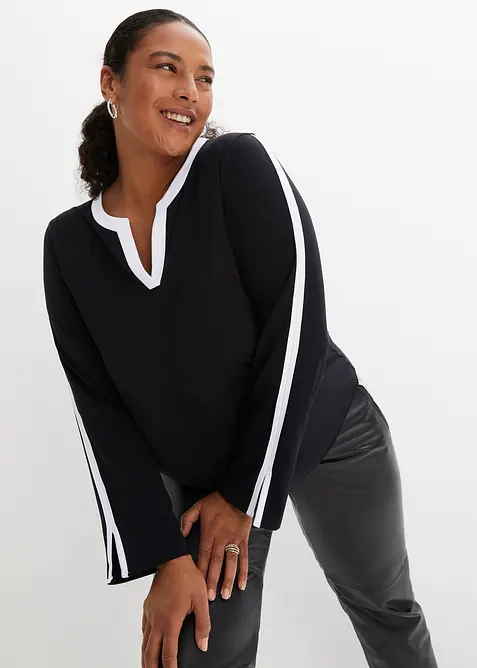 Langarmshirt mit Schlitz, bonprix