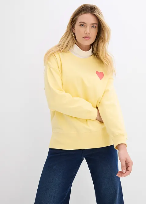 Oversized-Sweatshirt aus Bio-Baumwolle, bonprix