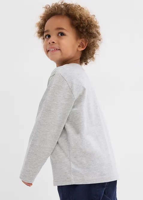 Langarmshirt mit Bio-Baumwolle (3er Pack), bonprix