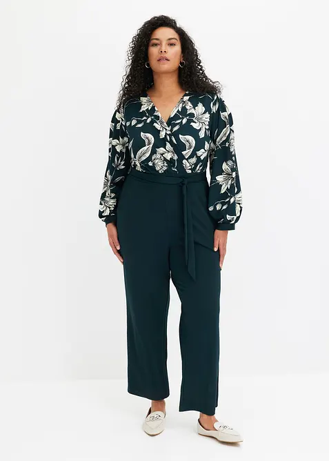 Jersey-Jumpsuit mit Wickeloptik, bonprix