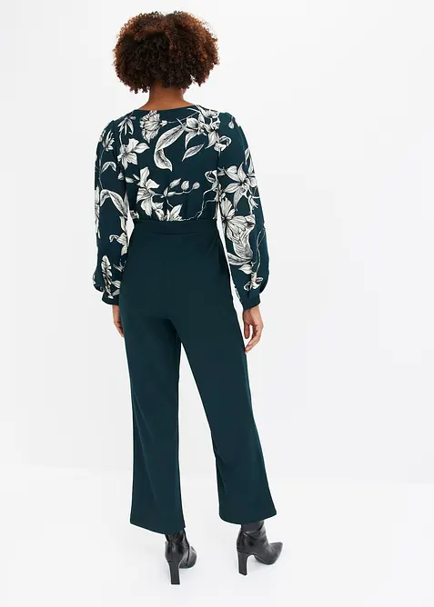 Jersey-Jumpsuit mit Wickeloptik, bonprix