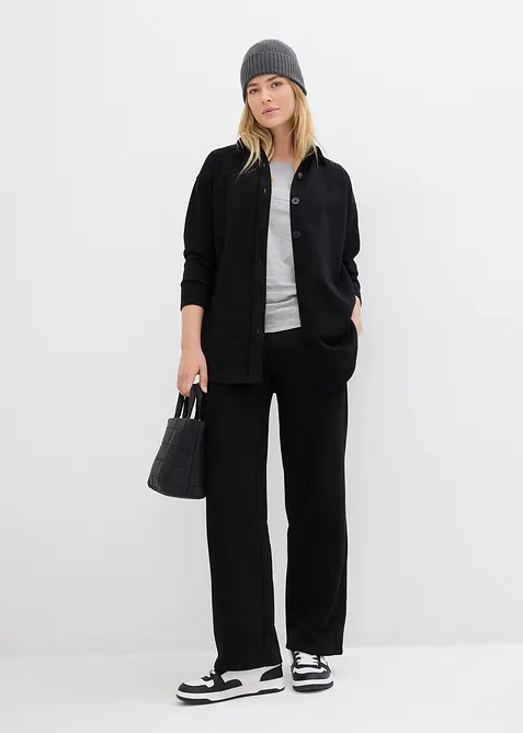 Long-Sweatjacke mit Taschen, bonprix