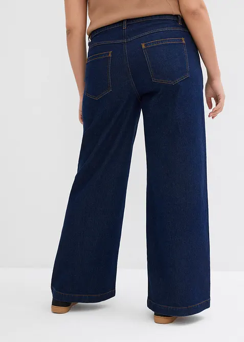 Wide-Leg-Jeans, Mid Waist, Full Length, bonprix