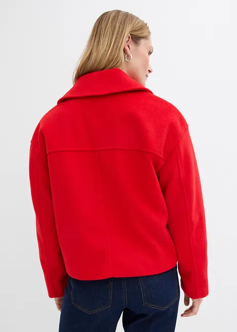 Oversize-Trenchjacke in Wolloptik, bonprix