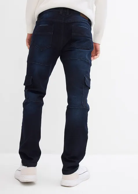 Jean slim extensible poches cargo, droit, bonprix