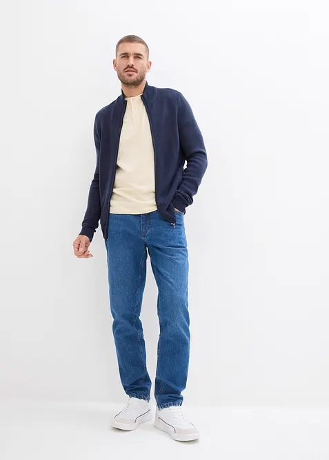 Lot de 3 T-shirts col tunisien 100% coton, bonprix