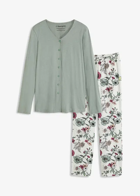 Pyjama mit Knopfleiste, bonprix