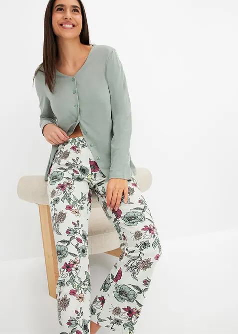 Pyjama mit Knopfleiste, bonprix