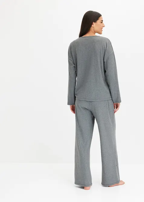 Oversized Loungewear Hausanzug aus weicher Rippe, bonprix