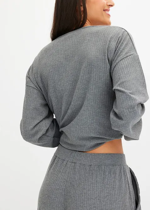 Oversized Loungewear Hausanzug aus weicher Rippe, bonprix